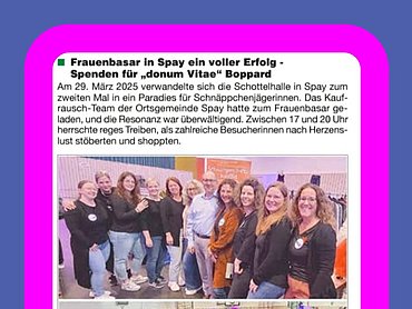 Großzügige Spendenübergabe vom Kaufrausch-Team Spay